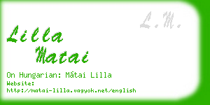 lilla matai business card